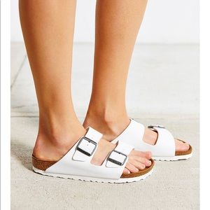 White Birkenstock Arizona size 39